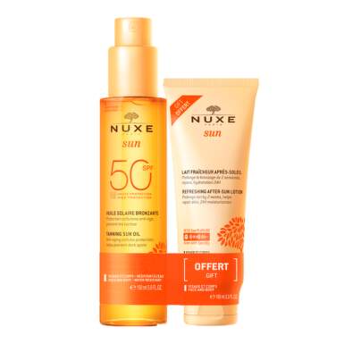 Nuxe Sun олио за тен SPF 50 150 мл + Nuxe Sun освежаващ лосион за след слънце 100 мл - 7908_nuxe.png