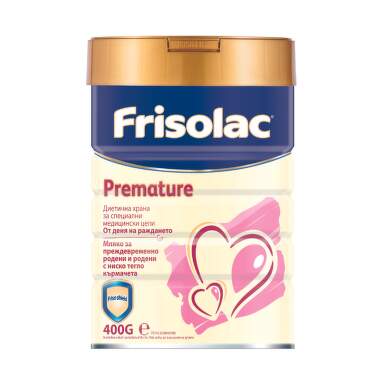 Frisolac Premature Адаптирано мляко за недоносени бебета 0+ месеца 400г - 1714_frisolac.png