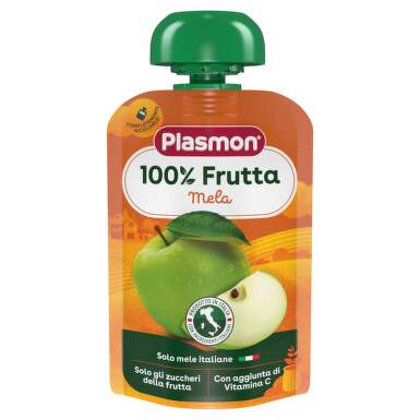 Плодова закуска ябълка за деца 6М+ 100 гр Plasmon - 11191_PLASMON.png