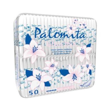 Palomita Ultra Thin Нощни дамски превръзки с крилца и копринено покритие 50 бр /0202/ - 11714_palomita.png