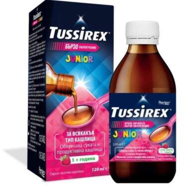 Тусирекс Сироп за деца над 1 година за бързо облекчение на всякакъв тип кашлица 120 мл. - 11225_tussirex.png