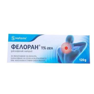 Фелоран гел 1% за болки и възпаления в сухожилията 120 гр Sopharma - 8940_FELORAN.png