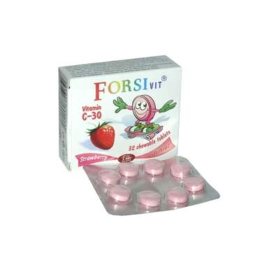 Форсивит за деца дъвчащи таблетки с вкус на ягода 30мг x32 - 9038_FORSIVIT.png