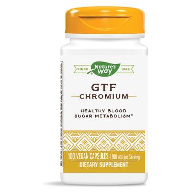 Хром (никотинат) GTF капсули за контрол на кръвната захар 200мгр х100 Nature's Way - 9119_GTF.png