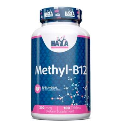 Метил B-12 таблетки зa нормалното функциониране нa нервната cиcтема 200мкг x100 Haya labs - 10674_HAYA LABS.png