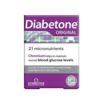 Diabetone Original за нормални нива на кръвната захар х30 таблетки Vitabiotics - 25275_diabetone.png