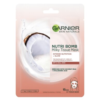 Garnier skin naturals nutri bomb хартиена маска за суха кожа с кокосово мляко - 4662_NutriBOMBmask[$FXD$].jpg