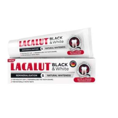 Реминерализираща паста за зъби Black and White 75мл Lacalut - 8184_1 LACALUT.png