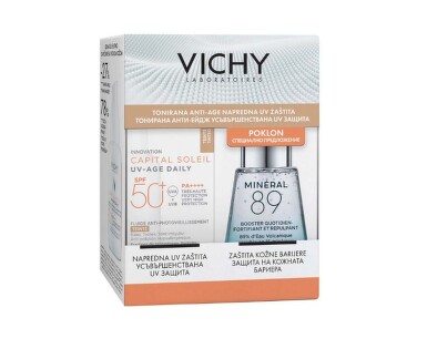 Vichy Soleil SPF 50+ uv-age флуид за лице с цвят 40 мл + Mineral 89 бустер 30 мл 003922 промо пакет - 7896_1.JPG