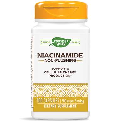 Ниацинамид (Витамин B3) капсули за добра сърдечно-съдова система 500мг х100 Nature's Way - 9110_NIACINAMID.png