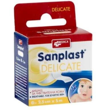 Sanplast delicate за силно чувствителна кожа 2,5см/5м - 10861_SANPLAST.png