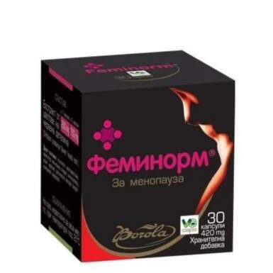 Феминорм за облекчаване симптомите при менопауза х30 капсули Borola - 11339_feminorm.png