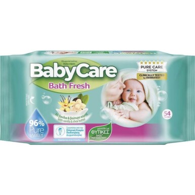 Baby Care Fresh Бебешки мокри кърпи с ванилия и масло от ший 54 бр - 24333_baby.jpg