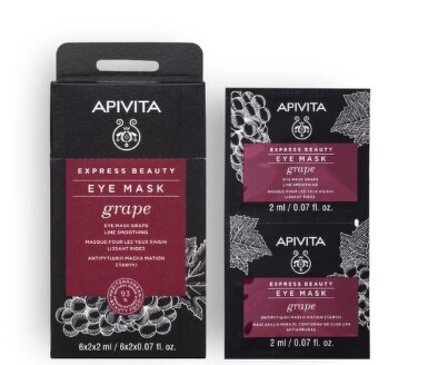 Apivita express beauty заличаваща бръчките маска за околоочен контур с грозде 2ml х12 броя - 2934_APIVITA_EXPRESS_BEAUTY_GRAPE_2x2ml[$FXD$].JPG