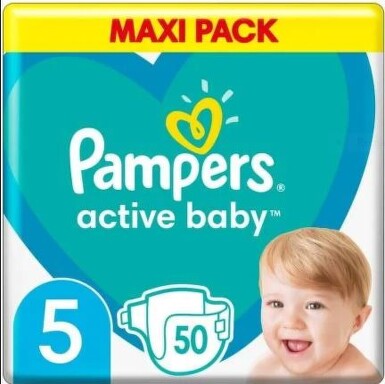 Pampers active baby пелени vpp размер 5 /10-16кг./х50 - 5752_PAMPERS ACTIVE BABY ПЕЛЕНИ VPP РАЗМЕР 5 10-16КГ.50.JPG