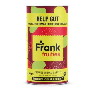 Frank Fruities Help Gut Желирани витамини със Селен, Цинк и Витамин Е - череша, банан и ябълка x80 - 8983_FRANK.png