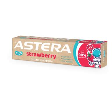 Паста за зъби натурална за деца с вкус на ягода 0+ 50мл Astera - 10038_ASTERA.png
