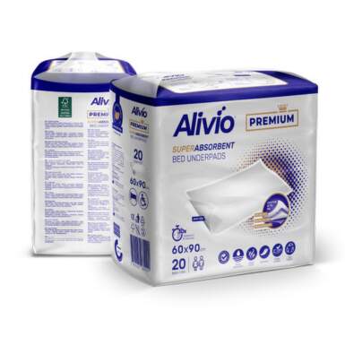 Alivio Абсорбиращи чаршафи за еднократна употреба премиум 60/90 см х 20 - 10241_alivio.png