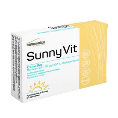 Sunny Vit 10 мкг за здрави кости х50 таблетки Herbamedica - 11330_sunnyvit.png