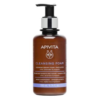 Apivita почистваща пяна за лице и очи с маслина и лавандула 200ml - 2914_apivita.png