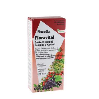 Флоравитал сироп за намаляване на чувството на отпадналост и умора 250мл Floradix - 8178_1 FLORADIX.png