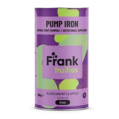 Frank Fruities Pump Iron Желирани витамини с желязо - касис и ябълка х80 - 8984_FRANK.png