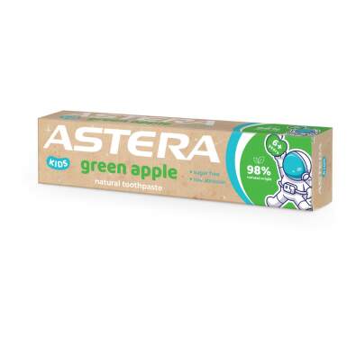 Паста за зъби натурална за деца с вкус на ябълка 6+ 50мл Astera - 10039_ASTERA.png
