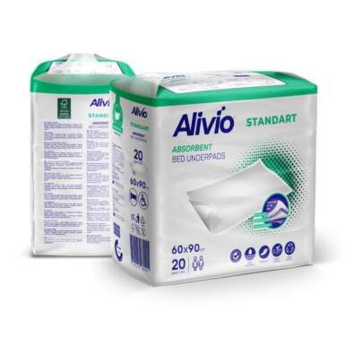 Alivio Абсорбиращи чаршафи за еднократна употреба стандарт 60/90 см х 20 - 10242_alivio.png