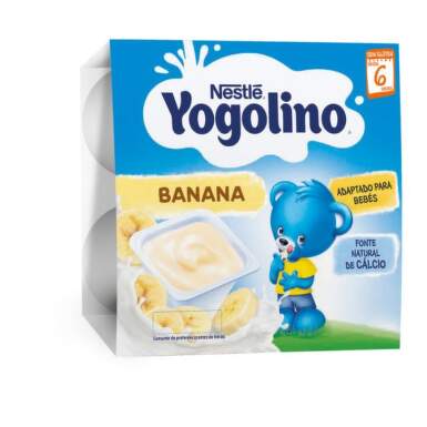 Nestle Yogolino Банан млечен десерт от 6-ия месец, 100g (4бр. в опаковка) - 11619_Gerber.png
