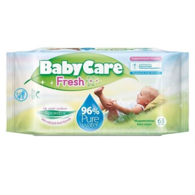 Baby Care Fresh Бебешки мокри кърпи с екстракт от невен x63 бр - 24334_baby.jpeg