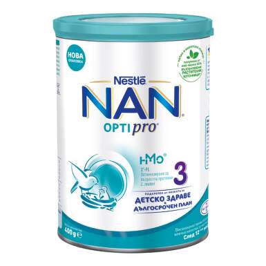 Nestle NAN Optipro 3 HM-O Висококачественa обогатенa млечна напитка на прах 12+ месеца 400Г - 6591_1_optipro3400g.png