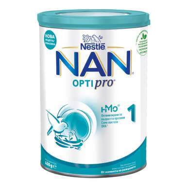 Nestle NAN Optipro 1 HM-O Висококачествено обогатено мляко на прах за кърмачета 400Г - 6590_1_nanoptipro1400g.png