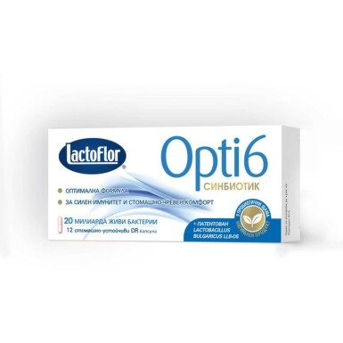 Lactoflor Opti 6 Синбиотик за силен имунитет x 12 капсули - 25300_lacti.jpg