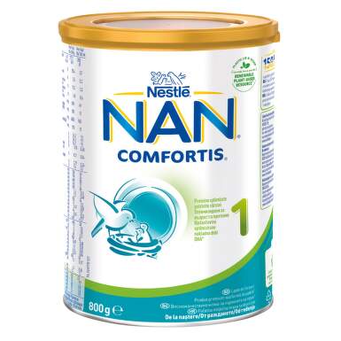 Nestle nan comfortis 1 висококачествено обогатено мляко на прах за кърмачета 0+ месеца 800г - 1708_1_NAN_Comfortis 1_TIN_800G_1.png