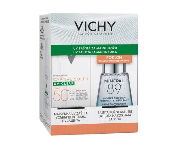 Vichy Soleil SPF 50+ uv-clear флуид за лице 40 мл + Mineral 89 бустер 30 мл 004004 промо пакет - 7897_1.JPG