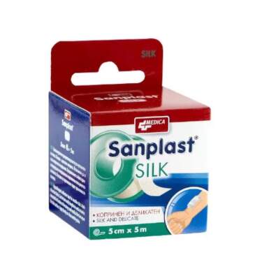 Sanplast silk копринен и деликатен пластир 5см/5м - 10867_SANPLAST.png