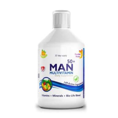 Man 50+ мултивитамини за мъже - 149 активни съставки + колаген 1497 мг - 500 мл Swedish Nutra - 24124_swedishnutra.png