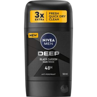 Nivea Men Deep Black Carbon Дезодорант стик против изпотяване за мъже 50 мл - 24813_nivea.png