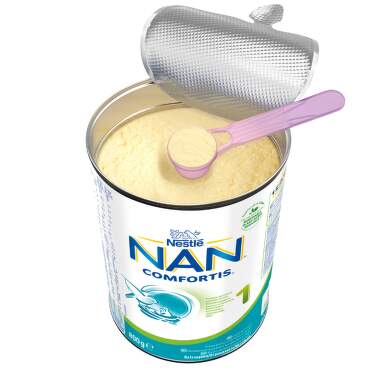 Nestle nan comfortis 1 висококачествено обогатено мляко на прах за кърмачета 0+ месеца 800г - 1708_2_NAN_Comfortis 1_TIN_800G_6.png