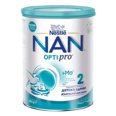 Nestle nan optipro 2 висококачествено обогатено преходно мляко на прах 6+ месеца 800г - 1732_1_nan.png