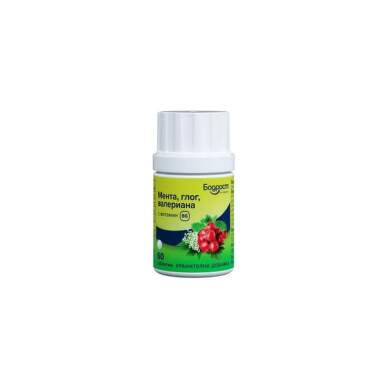 Мента, глог, валериана с витамин В6 таблетки при стрес х60 Бодрост - 8937_bodrost.png