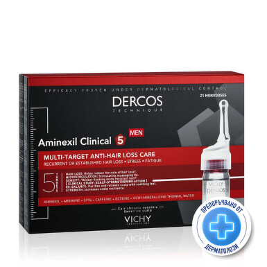 Vichy dercos aminexil clinical 5 косопад при мъже 21дози х 6мл 522748 - 4049_1.jpg