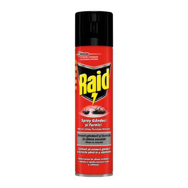 Raid Аерозол против пълзящи насекоми - червен 400 мл. - 11345_raid.png