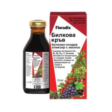 Floradix Билкова кръв сироп с желязо при отпадналост и умора 250мл - 9843_Floradix.png