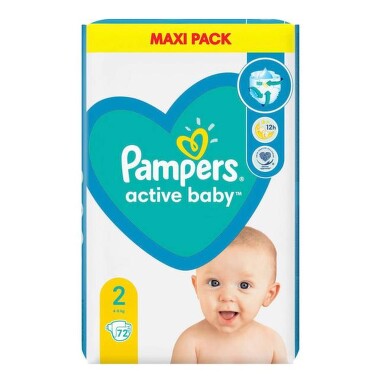 Pampers active baby пелени vpp размер 2 / 4-8кг./ x72 - 5755_PAMPERS ACTIVE BABY ПЕЛЕНИ VPP РАЗМЕР 2  4-8КГ.X72.jpg