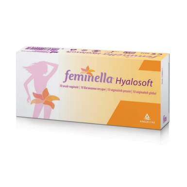 Feminella Hyalosoft при сухота на влагалището х 10 вагинални песари Angelini - 11346_feminella.png