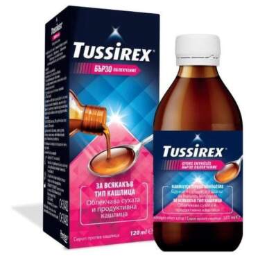 Тусирекс Сироп за бързо облекчение на всякакъв тип кашлица 120 мл. - 11224_tussirex.png
