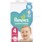 PAMPERS ACTIVE BABY ПЕЛЕНИ MP+ РАЗМЕР 4 / 9-14КГ./ X62