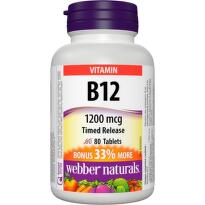 Витамин B12 таблетки 1200мкг х80 Webber Naturals