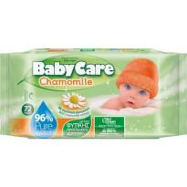 Baby Care Chamomile Бебешки мокри кърпи с екстракт от лайка x72 бр